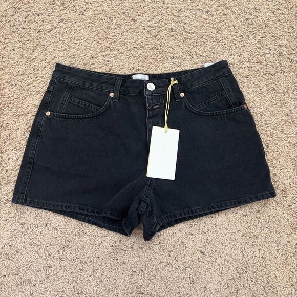 CLOSED Klaire High Rise Denim Shorts Womens Size 29 Black Made in Italy NEW NWT - Picture 2 of 6